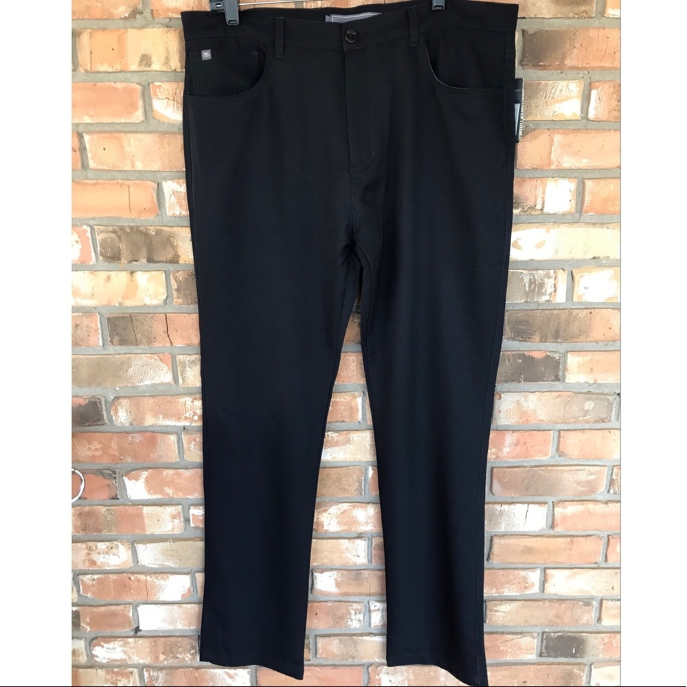 Matte Grey Men’s Black Polyester Golf Pants    Size 38